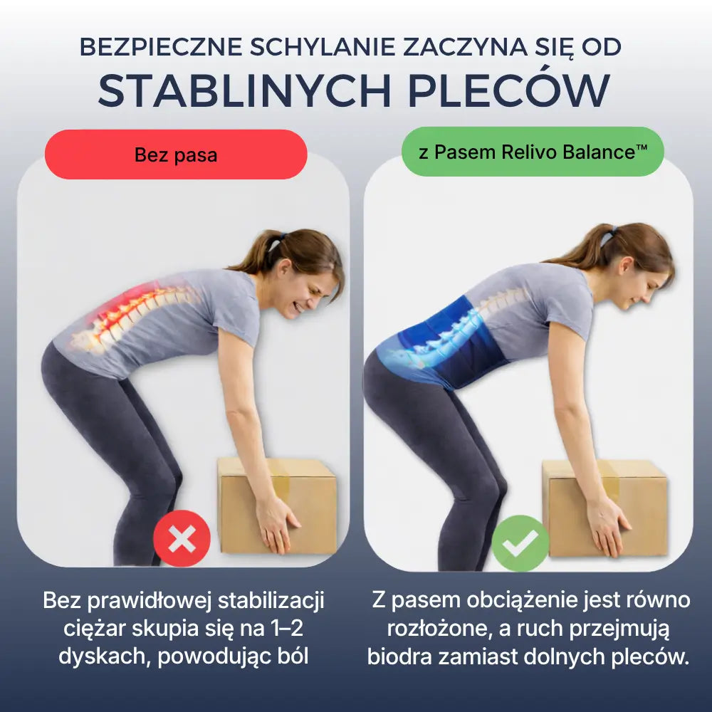 Relivo Balance™ | Stabilizujący pas ledźwiowy